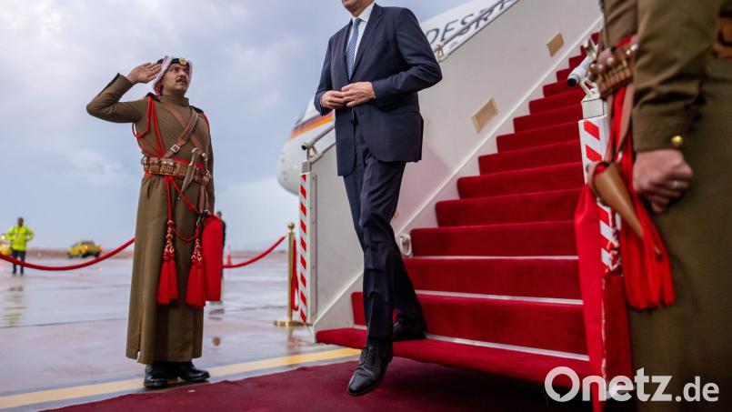 Erste Station der Nahost-Reise ist Jordanien. Bild: Michael Kappeler/dpa