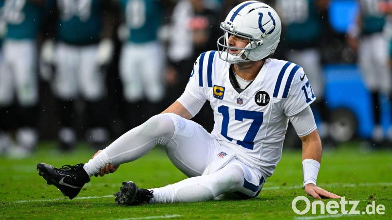 Colts-Quarterback Daniel Jones fällt lange aus. Bild: Phelan M. Ebenhack/FR121174 AP/AP/dpa