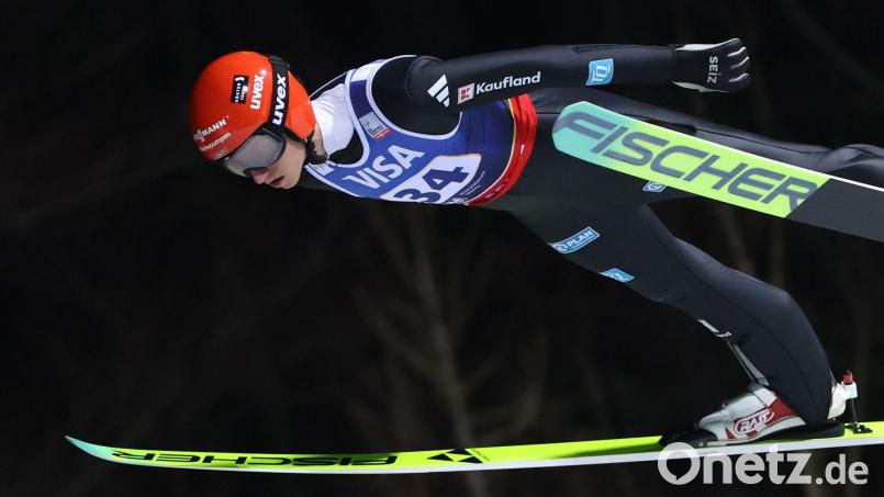 Karl Geiger sprang bislang hinterher. Bild: Grzegorz Momot/PAP/dpa