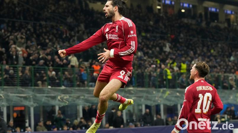 Dominik Szoboszlai sorgte mit seinem Tor für Jubel bei Liverpool Bild: Luca Bruno/AP/dpa