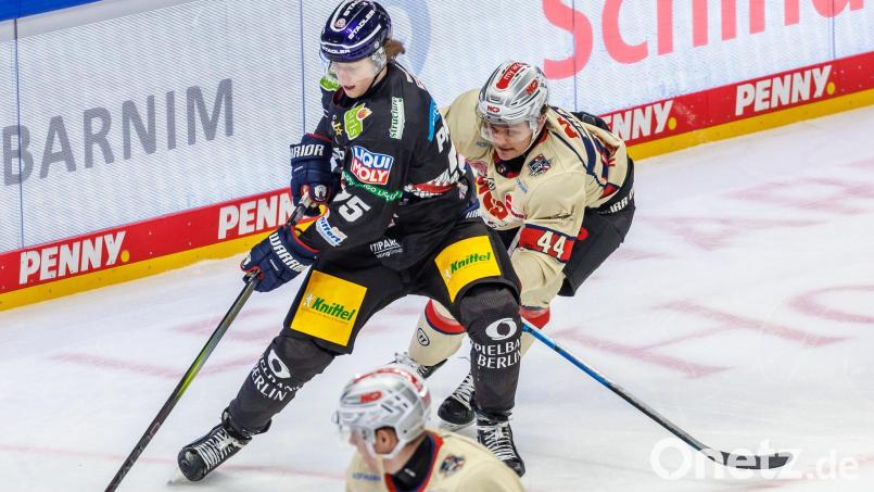 Josef Eham (r) bleibt ein Ice Tiger. Bild: Andreas Gora/dpa