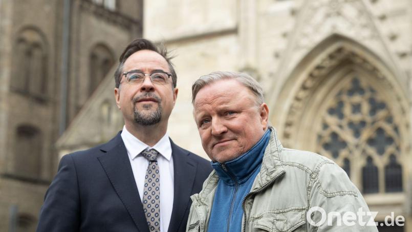 Sie sollen in Münster weiter ermitteln: Jan Josef Liefers und Axel Prahl. Archivbild: Bernd Thissen/dpa