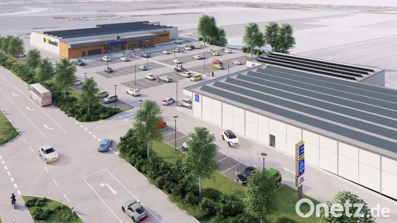 So soll den Planern zufolge das neue Versorgungszentrum in Waldershof aussehen. Zur Realisierung wird zunächst das ISEK fortgeschrieben. Bild: Firma W.S. Gewerbebau