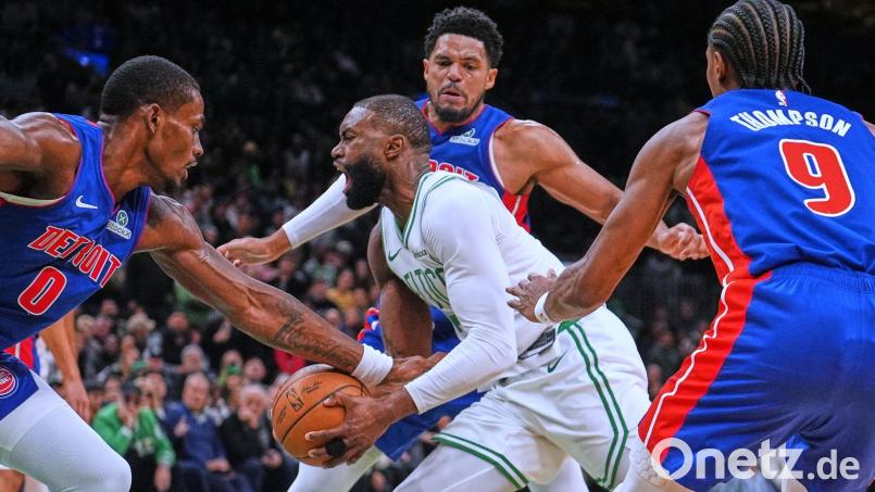 Die Celtics fanden am Ende keinen Ausweg gegen die Pistons. Bild: Charles Krupa/AP/dpa