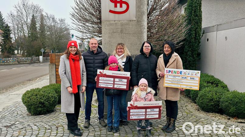 Spendenübergabe der Firma Schaumberger an wohltätige Organisationen. Bild: Firma Schaumberger