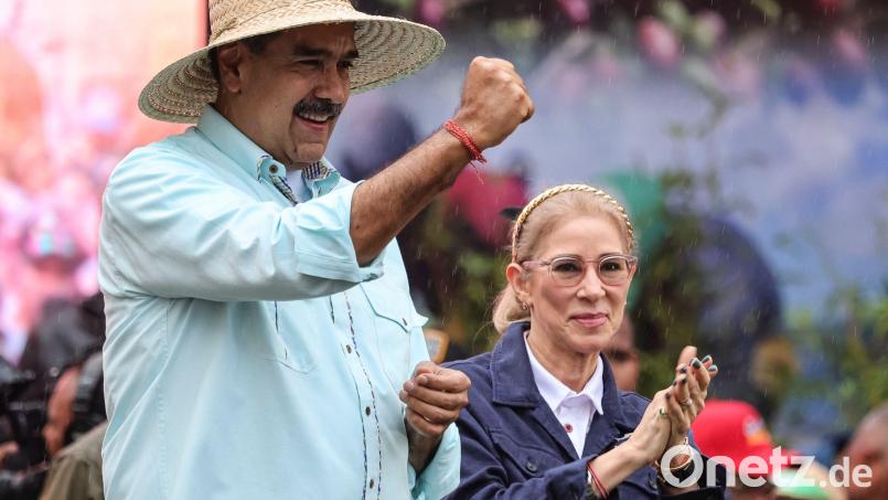 Erhöhter US-Druck auf die Familie von Maduro und Ehefrau Cilia Flores. (Archivbild) Bild: Jesus Vargas/dpa