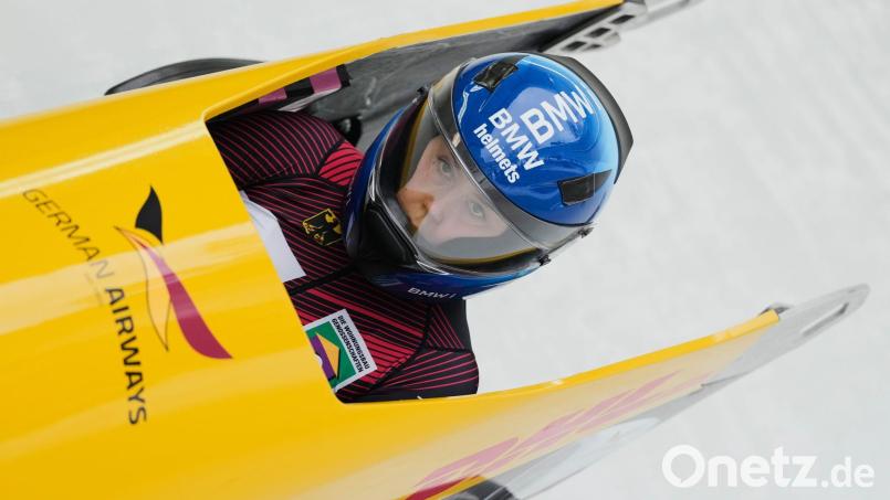 Laura Nolte aus Deutschland fährt im Monobob erneut aufs Podest. (Archivbild) Bild: Matthias Schrader/AP/dpa