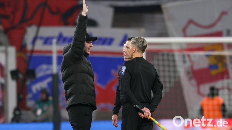 Die Leipziger waren mit der Schiedsrichter-Leistung nicht einverstanden. Bild: Jan Woitas/dpa