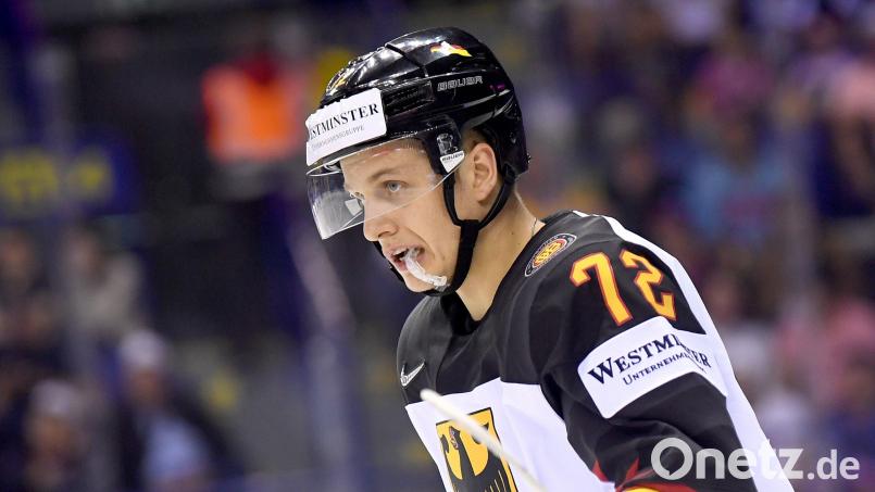 Dominik Kahun im Trikot der deutschen Nationalmannschaft. Archivbild: Monika Skolimowska/dpa