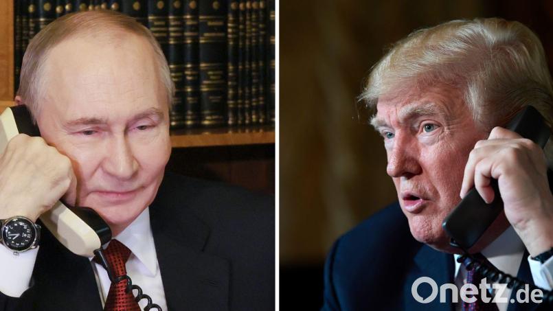 Kremlchef Wladimir Putin und sein US-Kollege Donald Trump (r) haben ein weiteres Telefongespräch zur Lage im Ukraine-Krieg geführt. (Archivbild) Bild: Mikhail Metzel/Pool Sputnik Kremlin/AP/dpa