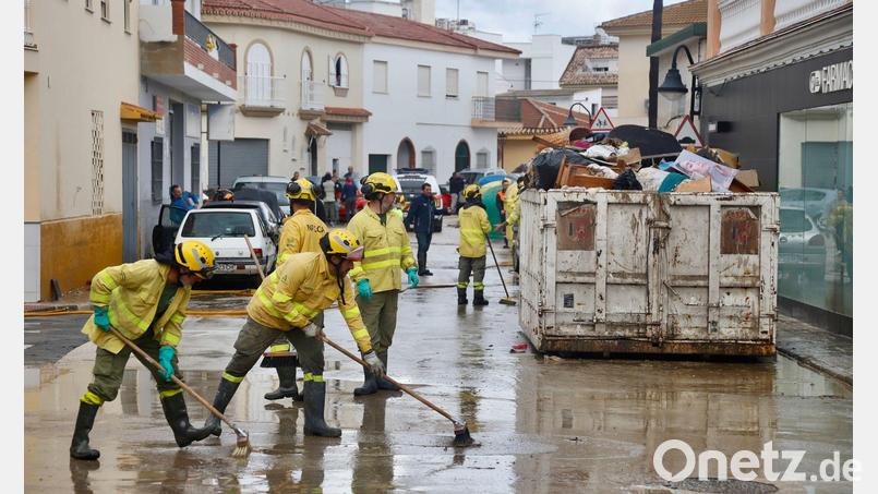 Drei Menschen starben durch Hochwasser nach heftigen Regenfällen in Südspanien. Bild: Álex Zea/EUROPA PRESS/dpa
