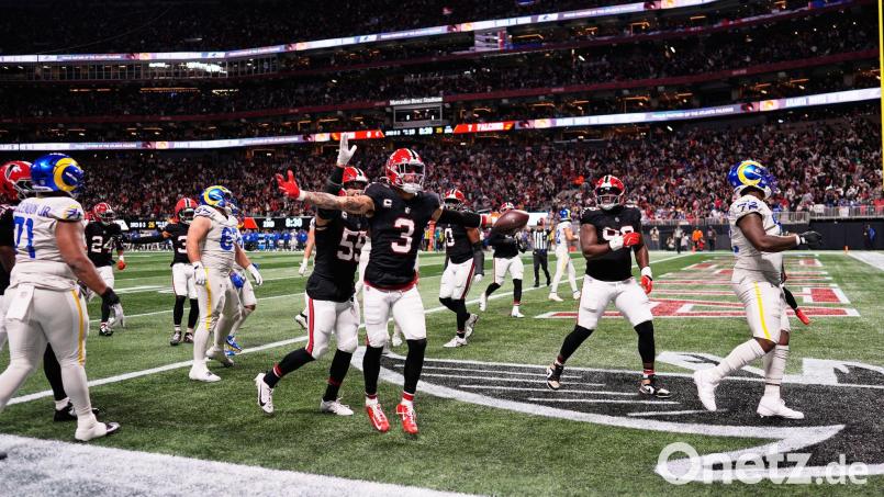 Die Atlanta Falcons schlagen die Los Angeles Rams dank einer starken ersten Hälfte. Bild: Mike Stewart/AP/dpa