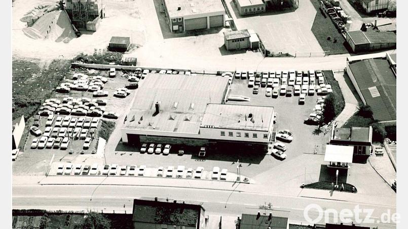 Zugegeben, heute ist es schwer, unser Luftbild aus dem Jahr 1973. Welches Unternehmen sehen wir hier? Luftbild: Werner Lischka