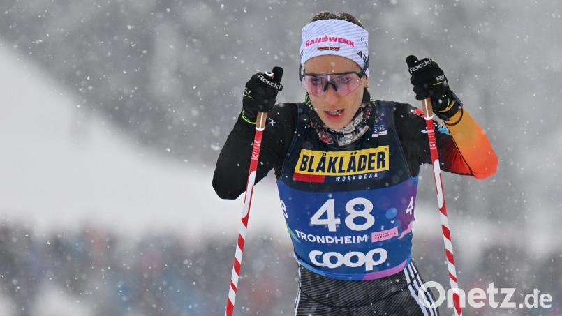 Pia Fink war am Silvestertag beste deutsche Starterin bei der Tour de Ski im Langlauf. (Archivbild) Bild: Hendrik Schmidt/dpa