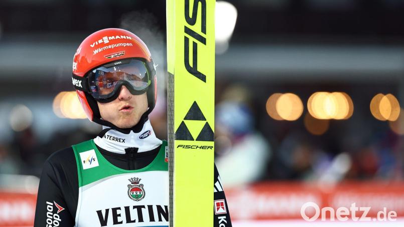 Karl Geiger spricht über die Norweger. Bild: Daniel Karmann/dpa