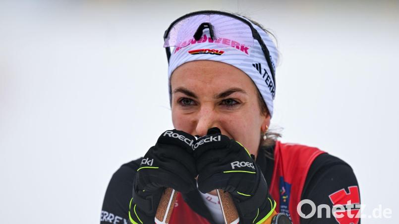 Pia Fink stieg im Sprint vorzeitig aus. (Archivbild) Bild: Hendrik Schmidt/dpa