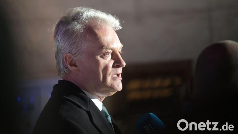 Ein mögliches Engagement deutscher Soldaten zum Schutz der Ukraine steht aus der Sicht von Litauens Präsident Nauseda nicht im Widerspruch zur Stationierung der deutschen Brigade an der Ost-Flanke in Litauen. Bild: Malin Wunderlich/dpa