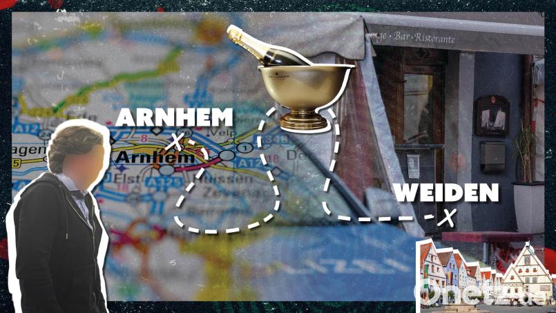 In der neuen Podcast-Folge von „Crime Daheim“ berichtet das Gerichtsteam von Oberpfalz-Medien über den Champagner-Fall aus Weiden: Von der tödlichen Partynacht, über einen gescheiterten Drogenschmuggel bis zum Prozessbeginn. Bildmontage: Franka Eichl