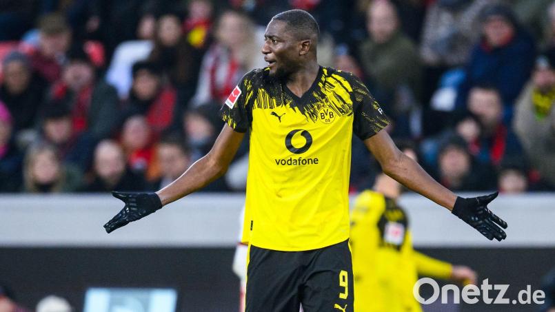 Die Formkrise von Dortmunds Angreifer Serhou Guirassy geht weiter. (Archivbild) Bild: Tom Weller/dpa