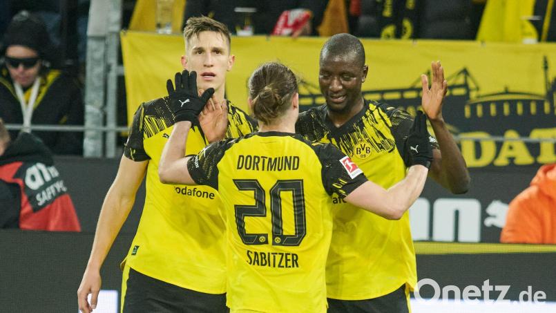 Serhou Guirassy (r) hatte gegen Werder Grund zur Freude. Bild: Bernd Thissen/dpa