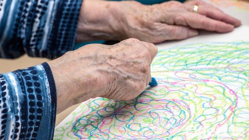 Die Gesellschaft wird älter, mehr Menschen bekommen die Diagnose Demenz. Das wirkt sich einem Bericht der Barmer nach auch auf Krankenhäuser aus. (Symbolbild) Bild: Alexander Heinl/dpa