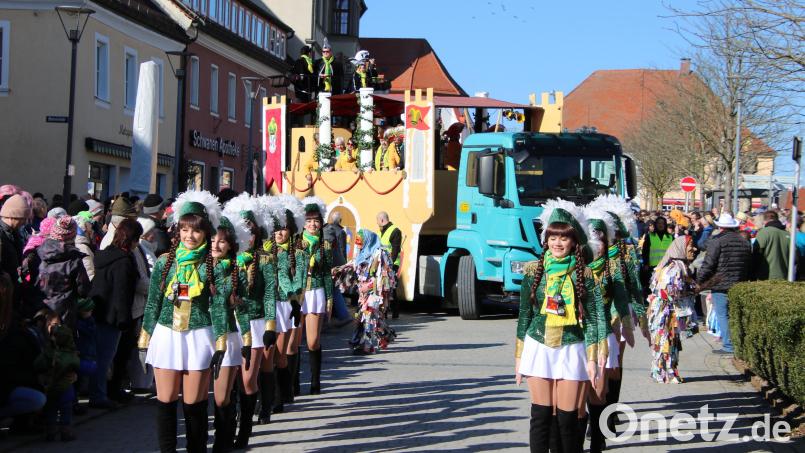Die Tirschenreuther Prinzengarde beim Faschingszug durch die Kreisstadt im vergangenen Jahr. Archivbild: kro