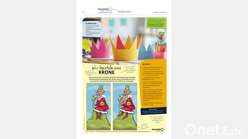 Wir basteln eine Krone. Bild: Oberpfalz Medien