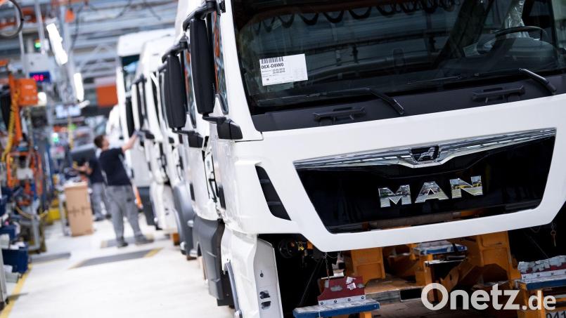 MAN hat dieses Jahr mehr Fahrzeuge abgesetzt. Vor allem das Busgeschäft florierte. (Archivbild) Bild: Sven Hoppe/dpa