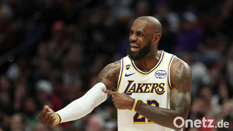 LeBron James gehört nach langer Zeit nicht zur Startformation im All-Star-Spiel der NBA. Bild: Amanda Loman/AP/dpa