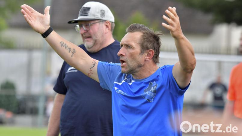 Daniel Liermann (vorne) freut sich auf seine neue Aufgabe bei der SpVgg Trabitz. Archivbild: Hubert Ziegler