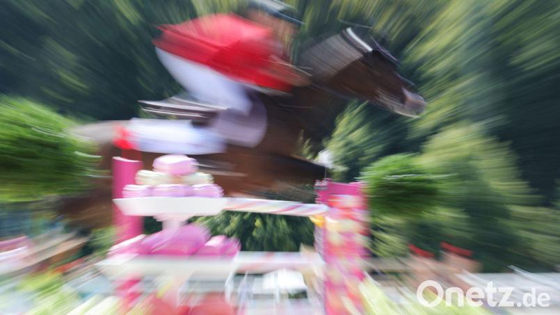 Ein Springreiter überwindet ein Hindernis. Um einen Springsattel ging es bei der Verhandlung am Amtsgericht. Eine 30-Jährige wurde wegen "Unterschlagung" verurteilt. Bild: Rolf Vennenbernd/dpa