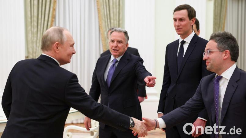 In der Nacht wurde der US-Sondergesandte Witkoff von Kremlchef Putin empfangen. Bild: Alexander Kazakov/Pool Sputnik Kremlin/AP/dpa