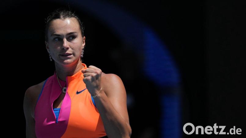 Aryna Sabalenka steht bei den Australian Open im Viertelfinale. Bild: Dita Alangkara/AP/dpa