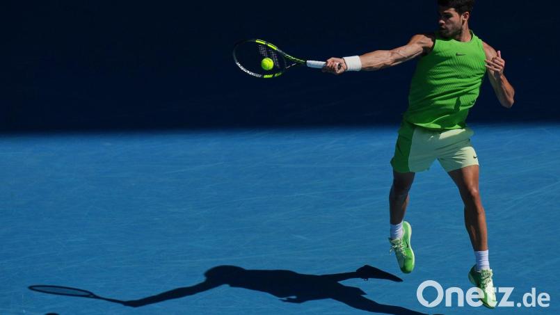 Carlos Alcaraz steht bei den Australian Open im Viertelfinale. Bild: Dar Yasin/AP/dpa