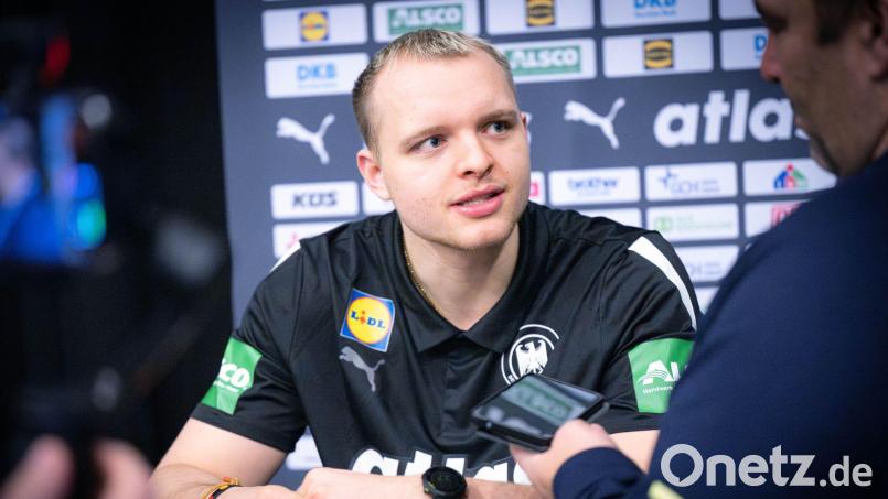 Keine Angst vor Dänemark: Handball-Nationalspieler Justus Fischer glaubt an einen deutschen Sieg. Bild: Sina Schuldt/dpa
