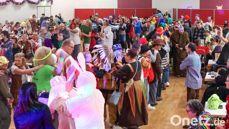 Bunte Kostüme und volle Tanzfläche beim Dr. Loew-Faschingsball in Nabburg. Bild: Dr. Loew Soziale Dienstleistungen, Jürgen Käs