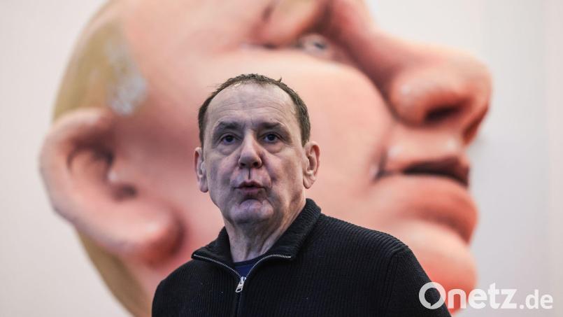 Tilly vor Putin-Figur (Archivbild) Bild: Oliver Berg/dpa