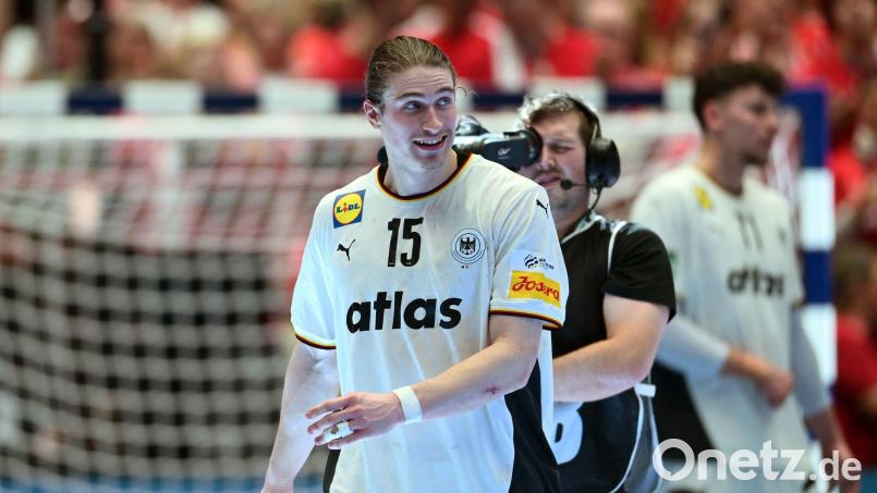 Juri Knorr ist gegen Frankreich der beste deutsche Spieler. Bild: Sina Schuldt/dpa