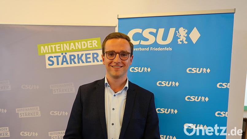Der 25-jährige Adrian Käß möchte 2026 Bürgermeister von Friedenfels werden. Bild: bsc