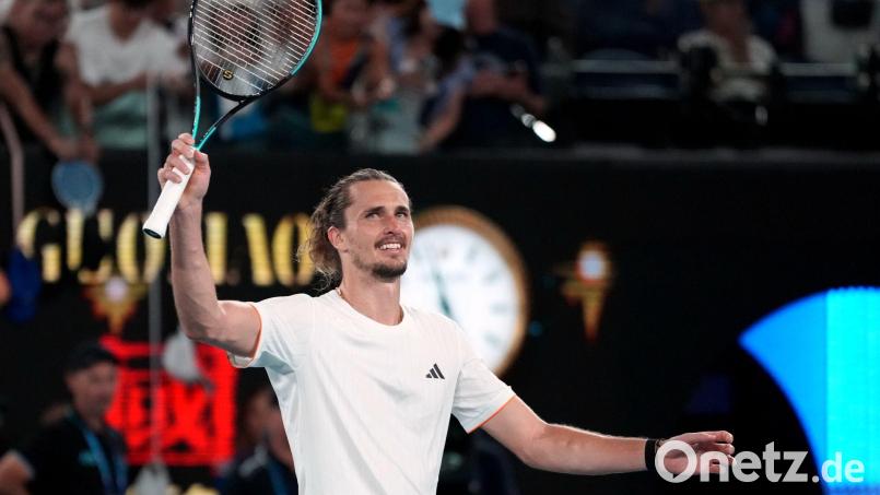 Alexander Zverev will auch nach seinem Halbfinale gegen Carlos Alcaraz jubeln. Bild: Dar Yasin/AP/dpa