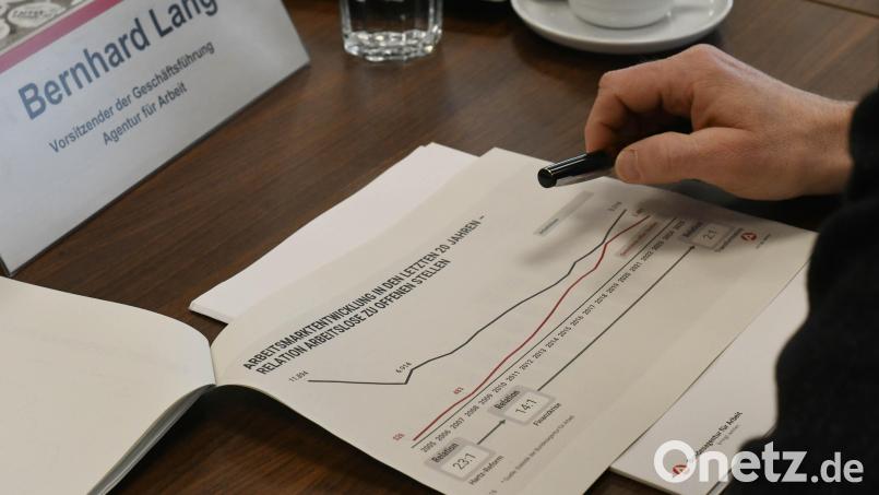 Keine guten Zahlen: Die Bilanz der Agentur für Arbeit Weiden zum Jahr 2025 fiel durchwachsen aus. Grund zur Panik sieht Agenturleiter Bernhard Lang aber nicht. Bild: Gabi Schönberger