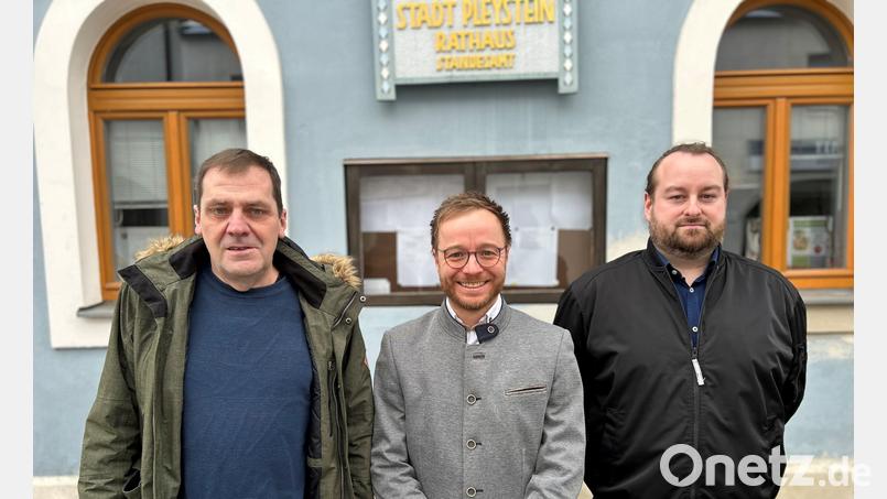 Diese drei Männer bewerben sich um das Bürgermeisteramt in Pleystein (von links): Werner Rieß (SPD), Christoph Müllhofer (CSU) und David Wandzioch (Freie Wählergemeinschaft Pleystein). Bild: ck