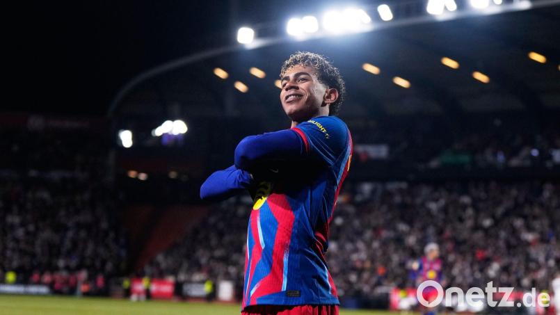 Brachte Barça auf die Siegerstraße: Jungstar Lamine Yamal Bild: Manu Fernandez/AP/dpa