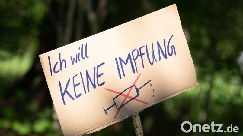 In der Corona-Krise gingen Impfgegner auch auf die Straße. In sozialen Netzwerken sind sie nach wie vor aktiv. (Archivfoto) Bild: Sebastian Kahnert/dpa-Zentralbild/dpa