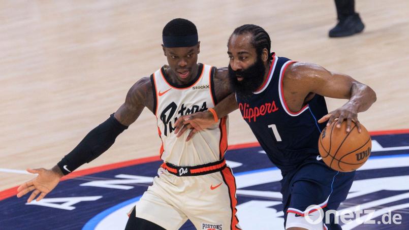 Dennis Schröder und James Harden werden fortan in Cleveland zusammenspielen. Bild: Ariana Ruiz/PI via ZUMA Press Wire/dpa