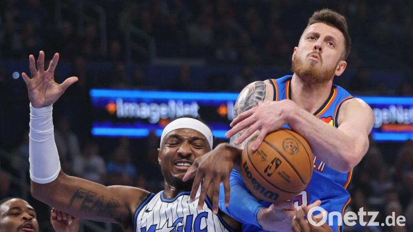 Isaiah Hartenstein schnappte sich gegen Orlando zehn Rebounds und erzielte erstmals ein Triple-Double. Bild: Nate Billings/AP/dpa