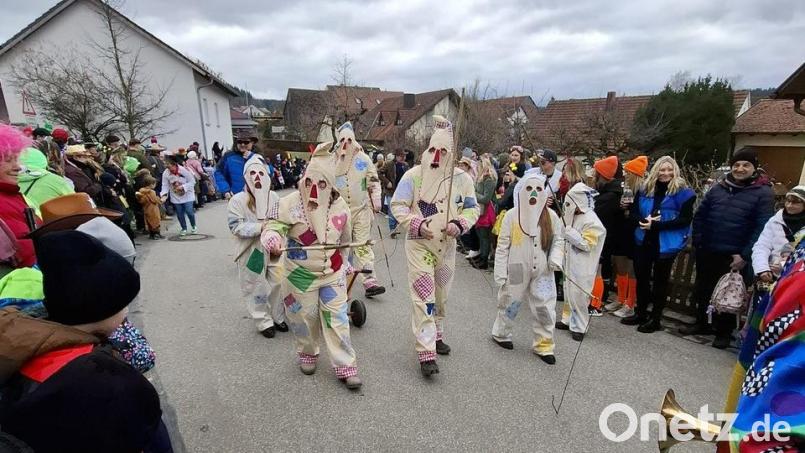 Die "Hoderschecken" gehören beim Faschingsumzug "Gleiritsch volle Pulle" dazu. Archivbild: Anton Brand