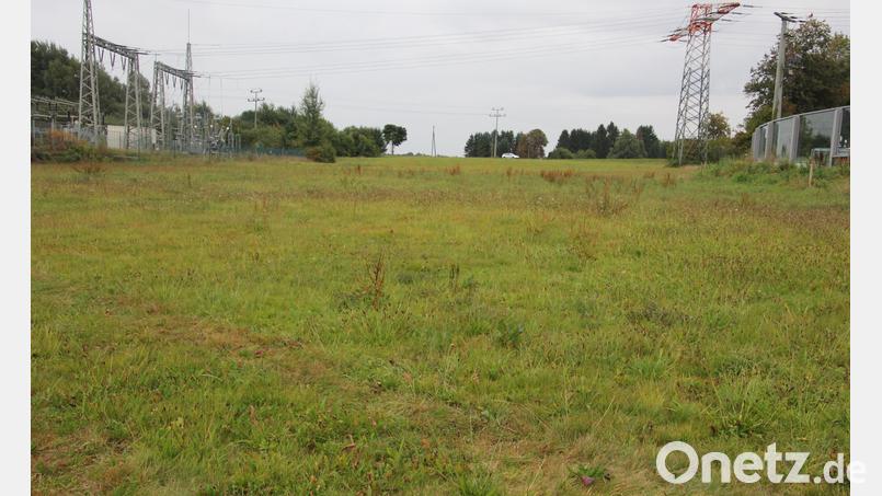 Auf dieser Fläche, nahe des Umspannwerkes will ein Investor ein Batteriespeicherprojekt verwirklichen.. Der Bauausschuss lehnte dies mehrheitlich ab. Bild: kro