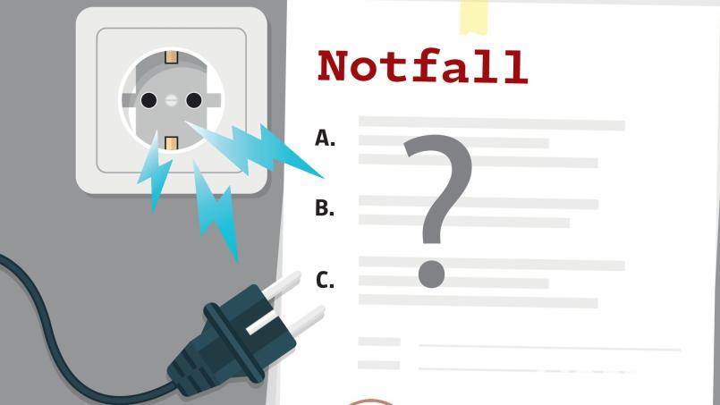 Wie kann man sich auf einen Blackout vorbereiten? Dazu hat der Katastrophenschutz im Raum Amberg-Sulzbach eine Info- und Checkliste erarbeitet, die online abrufbar ist. Bild: Grafik: Laura Fröhler/Oberpfalz-Medien