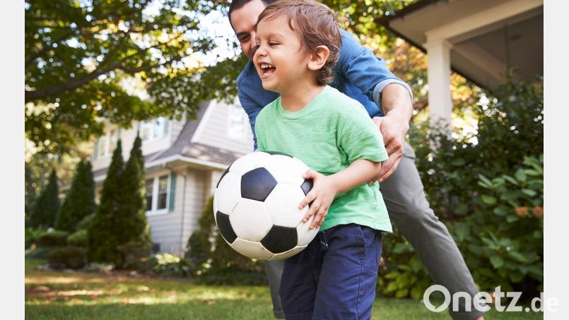 Wenn im Garten Fußball gespielt wird, kann es schon mal passieren, dass beim Nachbarn eine Fensterscheibe zu Bruch geht. Symbolbild: Monkey Business Images  – stock.adobe.com